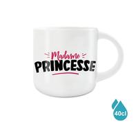 Mug - STC - Madame Princesse - Céramique Blanche - Cylindrique - Design Contemporain