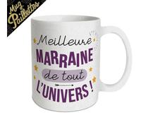 Mug - STC - Meilleure Marraine de Tout L'univers - Céramique - Blanc - Cylindrique