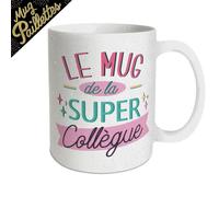 Mug - STC - Mug à Paillettes - Céramique - Blanc - Design Contemporain