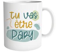 Mug - SUD TRADING - Tu vas être Papy - Céramique - Compatible micro-onde - Design contemporain