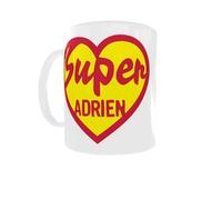 Mug Super Adrien - Cadeau prénom personnalisé humoristique - Héros du quotidien