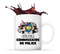 Mug Super Commissaire De Police Tasse Café Thé Métier Départ Retraite Collègue Travail