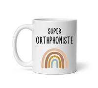 Mug super orthophoniste arc-en-ciel boho Tasse orthophoniste femme