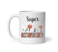 Mug super orthophoniste fleurs boho bohème Tasse orthophoniste femme