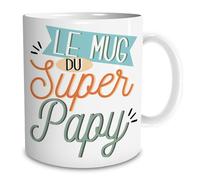 Mug - Super Papy - Céramique - 9.7cm de hauteur - Impression recto/verso - Cylindrique