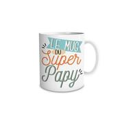 Mug - Super Papy - Céramique - 9.7cm de hauteur - Impression recto/verso - Cylindrique