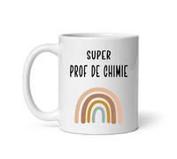 Mug super prof de chimie arc en ciel boho tasse femme