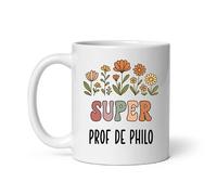 Mug super prof de philo fleurs boho tasse femme
