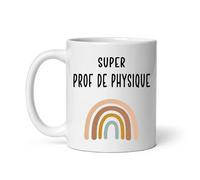 Mug super prof de physique chimie arc en ciel boho tasse femme