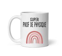 Mug super prof de physique chimie femme arc en ciel tasse femme