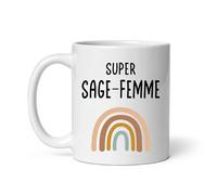 Mug super sage-femme arc-en-ciel boho Tasse sage-femme