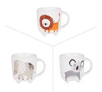 Mug sur pied Animaux 33 cl (lot de 3) Table passion