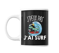 Mug Surf tyrannosaure j'peux pas Noir