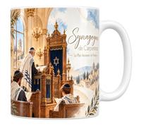 Mug Synagogue de Carpentras - La Plus Ancienne de France | Mug Céramique 330 ml | Idée Cadeau Original Homme Femme | Passe au Lave-Vaisselle et au Micro-Ondes | Impression Sublimation Haute Définition