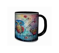 MUG Tasse à café - MUG ARTISTIQUE CHOUETTES HIBOUX 4436