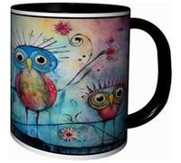MUG Tasse à café - MUG ARTISTIQUE CHOUETTES HIBOUX 4436