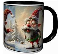 MUG Tasse à café - MUG NOEL ARTISTIQUE ILLUSTRATION GNOME DE NOËL CADEAU DE FETES DE FIN D' ANNEE 4874