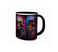 MUG Tasse à café - SQUELETTE TETE DE MORT PEINTURE MULTI COULEUR SKULL 1974