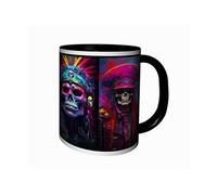 MUG Tasse à café - SQUELETTE TETE DE MORT PEINTURE MULTI COULEUR SKULL 1976 Multi G