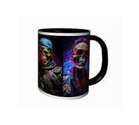 MUG Tasse à café - SQUELETTE TETE DE MORT PEINTURE MULTI COULEUR SKULL 1978