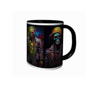 MUG Tasse à café - SQUELETTE TETE DE MORT PEINTURE MULTI COULEUR SKULL 1980 Multi G