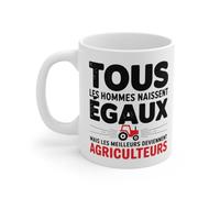 Mug Tasse Agriculteur Tous Les Hommes Naissent Égaux, mais Les Meilleurs Deviennent Agriculteurs Idée Cadeau drôle Taille 11oz
