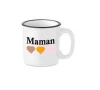 Mug / Tasse Céramique Vintage Maman Cadeau Maman Original - Maman 3 x Coeurs