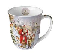 Mug, tasse porcelaine AMBIENTE 10.5 cm 0.4 l SANTA BRINGING PRESENTS