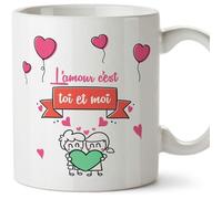 Mug Tasse Saint Valentin (Je t'aime) - l'amour C'est toi et Moi - Idées Cadeaux Romantique pour Amoureux - Petits Amis - Copains