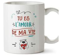 Mug - Tasse Saint Valentin (Je t'aime) - tu ES l'amour de ma Vie - Idées Cadeaux Romantique pour Amoureux - Petits Amis - Copains