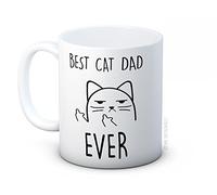 mug-tastic Best Cat Dad Ever - Chat Impoli Tasse à Café en Céramique