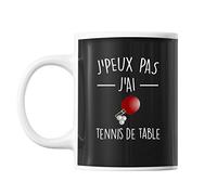 Mug tennis de table j'peux pas Noir