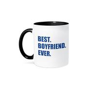Mug Texte Bleu Foncé Pour Le Meilleur Petit Ami De Tous Les Temps, Anniversaire, Fête Des Amoureux 330Ml Tasses Drôle Céramique Tasse Pour Ami Femme Collègue