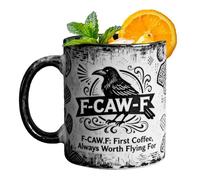 Mug Thème Oiseau - 325 Millilitres Céramique À Thème Gothique Corbeau Tasse | Tasse Lait - Pour Famille Amis Hommes Amateur Des Oiseaux Café Thé Cuisine Boisson Eau Jus Lait Halloween