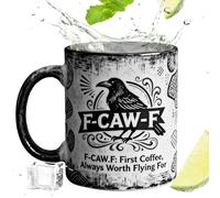 Mug Thème Oiseau - Mug en Céramique d'Halloween avec Motif Corbeau 325 ml - Tasse Pour Lait | Pour Les Femmes Les Hommes La Famille Les Amis Les Amateurs d'Oiseaux Le Thé Le Café Le Jus Le Lait