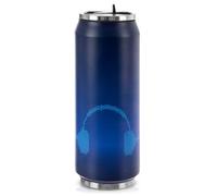 Mug Thermique Canette - 500 ml - Acier Inoxydable - Bleu Marine - 7 x 19 cm