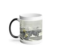 Mug Thermo-réactif Tasse Magique - Banksy Avion de Chasse Porte-Avion F-35 Guerre Street Art - 325 ml