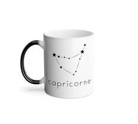 Mug Thermo-réactif Tasse Magique - Capricorne Etoile Signe Astrologie Constellation Minimaliste - 325 ml