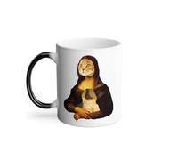 Mug Thermo-réactif Tasse Magique - Chat Joconde Collage Art Surréalisme Peinture Sphynx - 325 ml