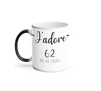 Mug Thermo-réactif Tasse Magique - J'Adore 62 Pas De Calais Departement France Region Arras - 325 ml
