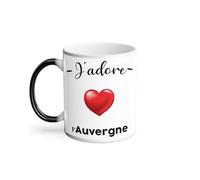 Mug Thermo-réactif Tasse Magique - J'adore L'Auvergne Region de France Clermont Ferrand - 325 ml