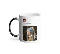 Mug Thermo-réactif Tasse Magique - Johannes Vermeer Réseaux Sociaux Peinture Peintre - 325 ml