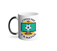 Mug Thermo-réactif Tasse Magique - J'Peux Pas Y'a Match Football Sport TV - 325 ml