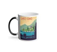 Mug Thermo-réactif Tasse Magique - Lac de Come Italie Affiche Poster Vintage Voyage Art Deco 30's - 325 ml