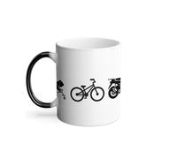 Mug Thermo-réactif Tasse Magique - L'évolution de la Moto Grosses cylindrées Cafe Racer Poucette - 325 ml