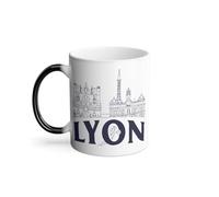Mug Thermo-réactif Tasse Magique - Lyon Minimalist France Ville Est Culture - 325 ml
