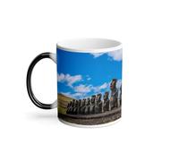 Mug Thermo-réactif Tasse Magique - Moai Ile de Paque Monument Chilie Histoire Patrimoine - 325 ml