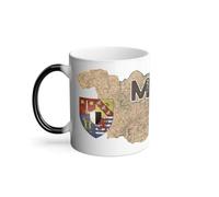 Mug Thermo-réactif Tasse Magique - Moselle 57 Departement Metz Carte Ancienne Rare - 325 ml