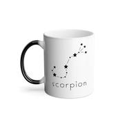 Mug Thermo-réactif Tasse Magique - Scorpion Etoile Signe Astrologie Constellation Minimaliste - 325 ml