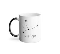 Mug Thermo-réactif Tasse Magique - Vierge Etoile Signe Astrologie Constellation Minimaliste - 325 ml